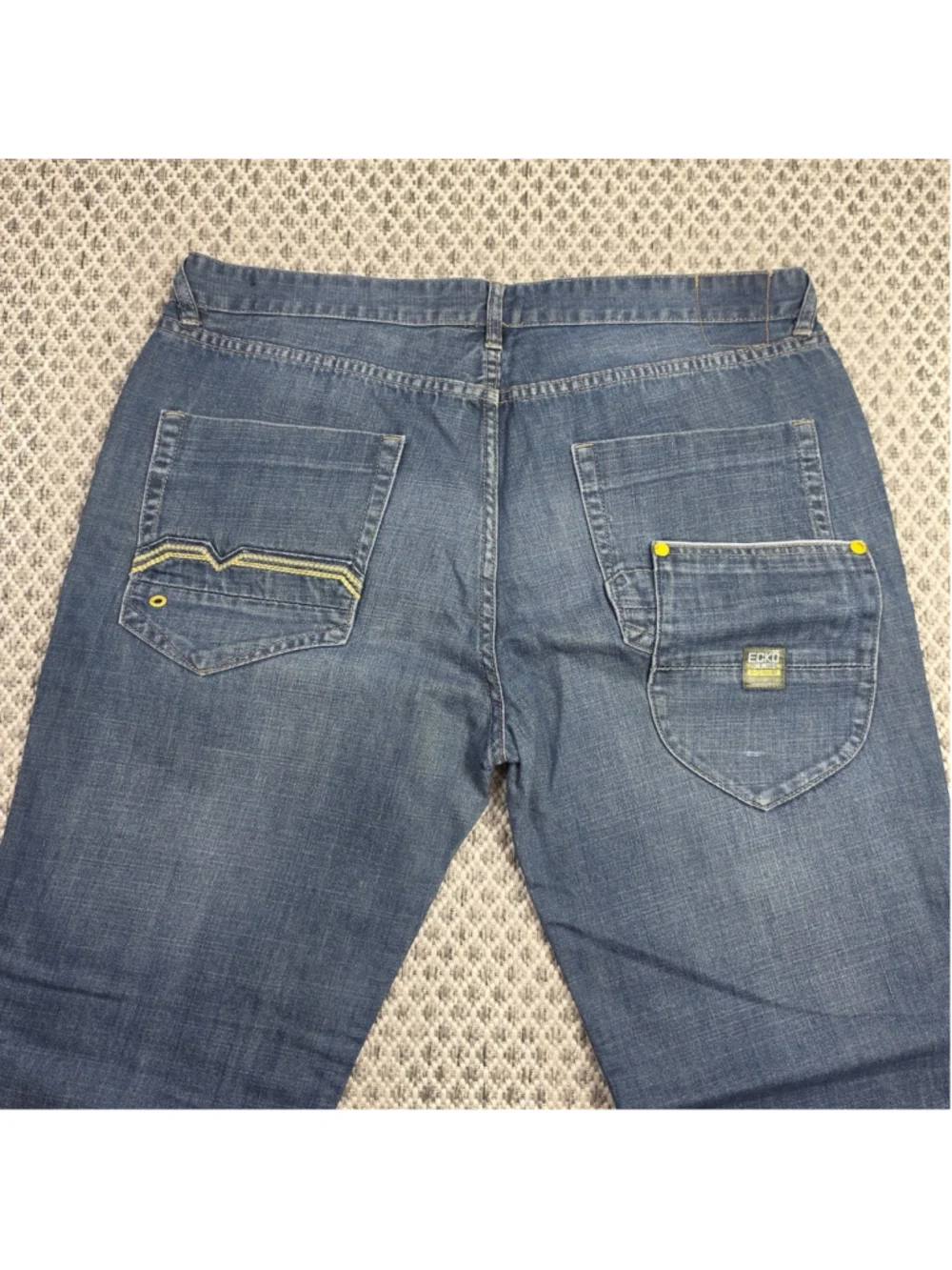 Ecko Unltd Straight Fit Jeans Men’s W40 Blue Denim 100% Cotton Streetwear Y2K